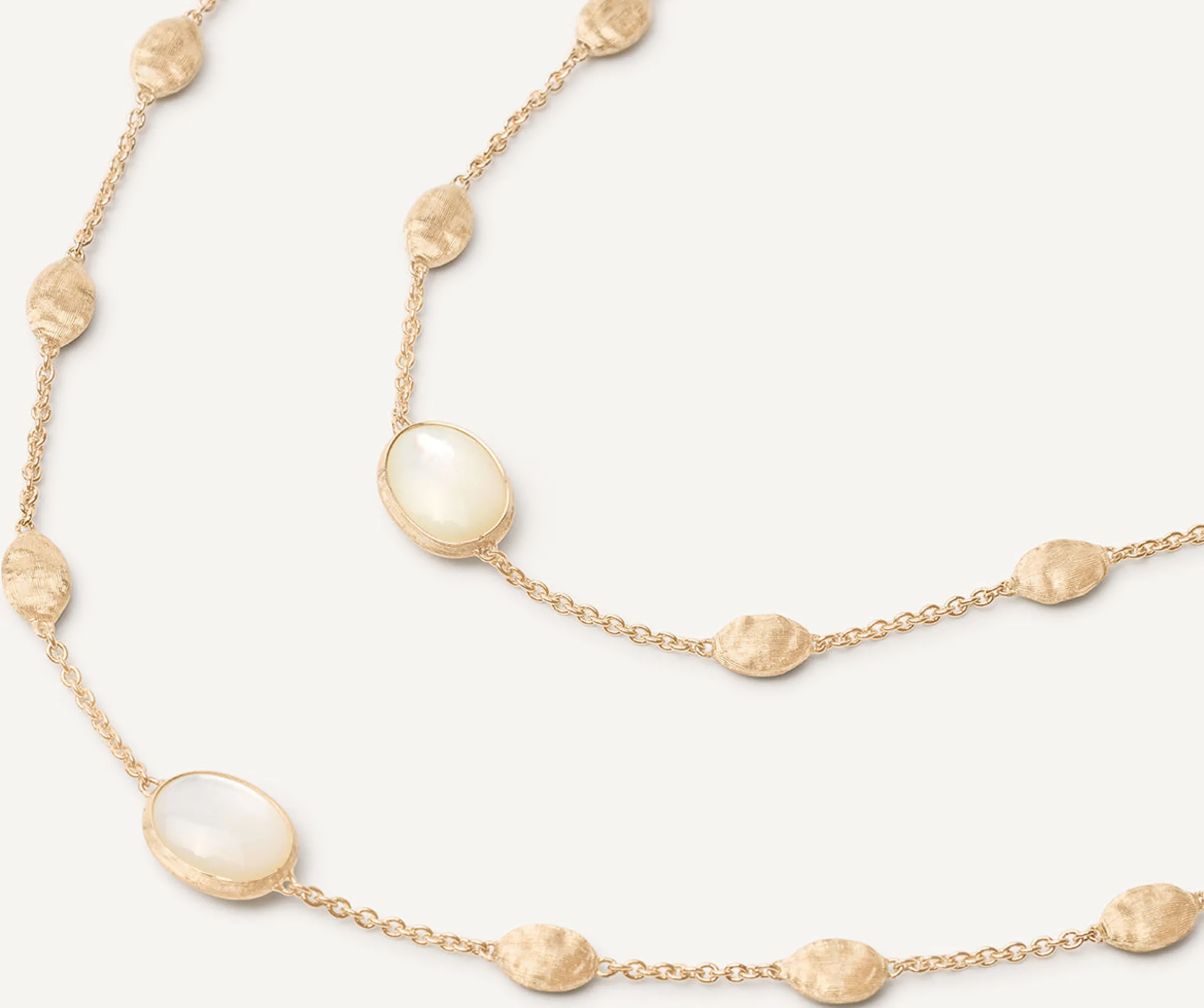 Necklaces-Marco Bicego 18K Yellow Gold Mother of Pearl u0026 Gold Long Necklace Yellowgold