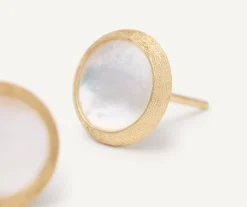 Earrings-Marco Bicego 18K Yellow Gold Mother of Pearl Stud Earrings YellowGold