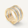 Rings-Marco Bicego 18K Yellow Gold Multi-Band Diamond Stackable Ring Yellowgold