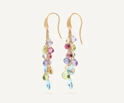 Earrings-Marco Bicego 18K Yellow Gold Multi-Strand Gemstone Earrings Yellowgold