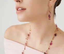 Earrings-Marco Bicego 18K Yellow Gold Multi-Strand Pink Tourmalines Earrings Yellowgold