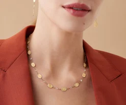 Necklaces-Marco Bicego 18K Yellow Gold Necklace with Diamonds Yellowgold
