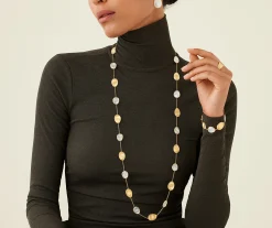 Necklaces-Marco Bicego 18K Yellow Gold Necklace with Mother of Pearl, Long Yellowgold