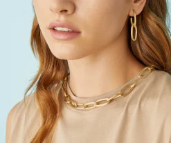 Necklaces-Marco Bicego 18K Yellow Gold Oval Link Necklace Yellowgold