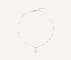 Pendants | Necklaces-Marco Bicego 18K Yellow Gold Pearl Pendant Necklace Yellowgold