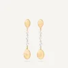 Earrings-Marco Bicego 18K Yellow Gold Pendant Earrings with Diamonds Yellowgold