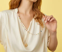 Pendants | Necklaces-Marco Bicego 18K Yellow Gold Pendant Necklace With Diamond Accents, Long Yellowgold