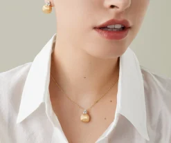 Pendants | Necklaces-Marco Bicego 18K Yellow Gold Pendant Necklace With Diamonds Yellowgold