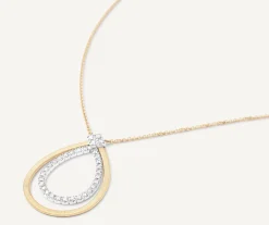Pendants | Necklaces-Marco Bicego 18K Yellow Gold Pendant Necklace With Diamonds Yellowgold