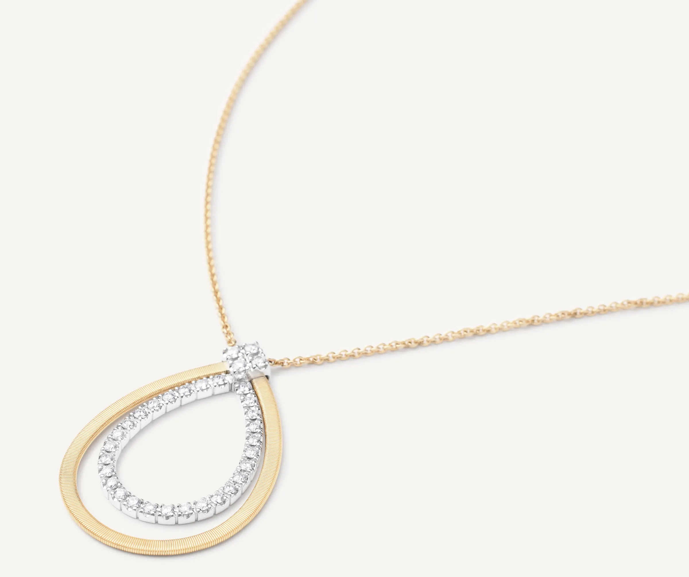 Pendants | Necklaces-Marco Bicego 18K Yellow Gold Pendant Necklace With Diamonds Yellowgold