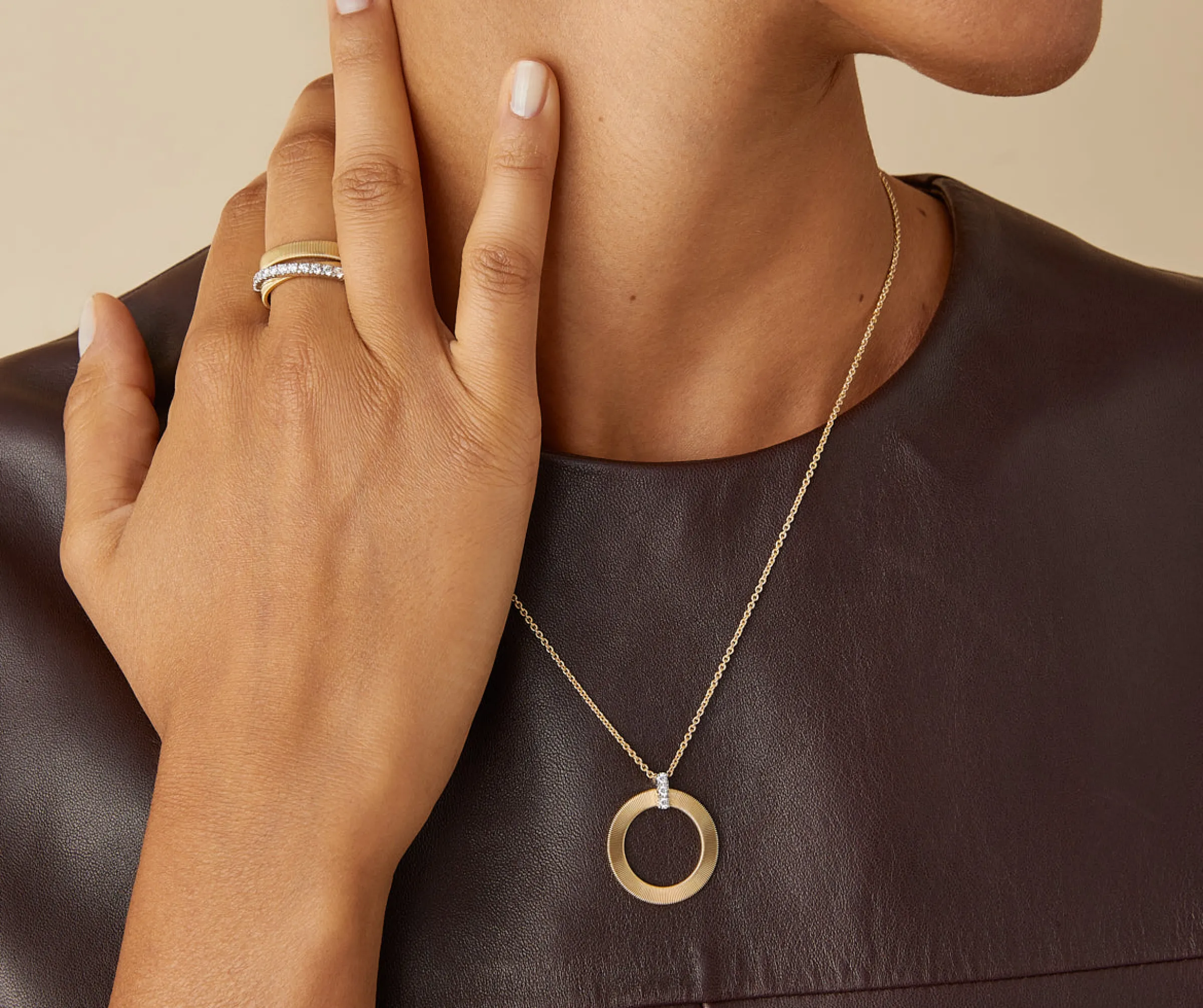 Pendants | Necklaces-Marco Bicego 18K Yellow Gold Pendant With Diamonds Yellowgold