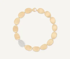 Necklaces-Marco Bicego 18K Yellow Gold Petal Collar Necklace With Diamonds Yellowgold
