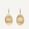 Earrings-Marco Bicego 18K Yellow Gold Petal Drop Earrings With Diamonds, Small Yellowgold