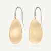 Earrings-Marco Bicego 18K Yellow Gold Petal Drop Earrings With Diamonds, Medium Yellowgold