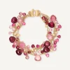 Bracelets-Marco Bicego 18K Yellow Gold Pink Tourmaline Multi-Strand Bracelet Yellowgold