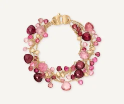 Bracelets-Marco Bicego 18K Yellow Gold Pink Tourmaline Multi-Strand Bracelet Yellowgold