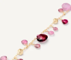 Bracelets-Marco Bicego 18K Yellow Gold Pink Tourmaline Single-Strand Bracelet Yellowgold