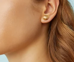Earrings-Marco Bicego 18K Yellow Gold Round Studs, Small Yellowgold