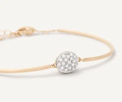 Bracelets-Marco Bicego 18K Yellow Gold Semi-Rigid Bracelet With Diamonds Yellowgold