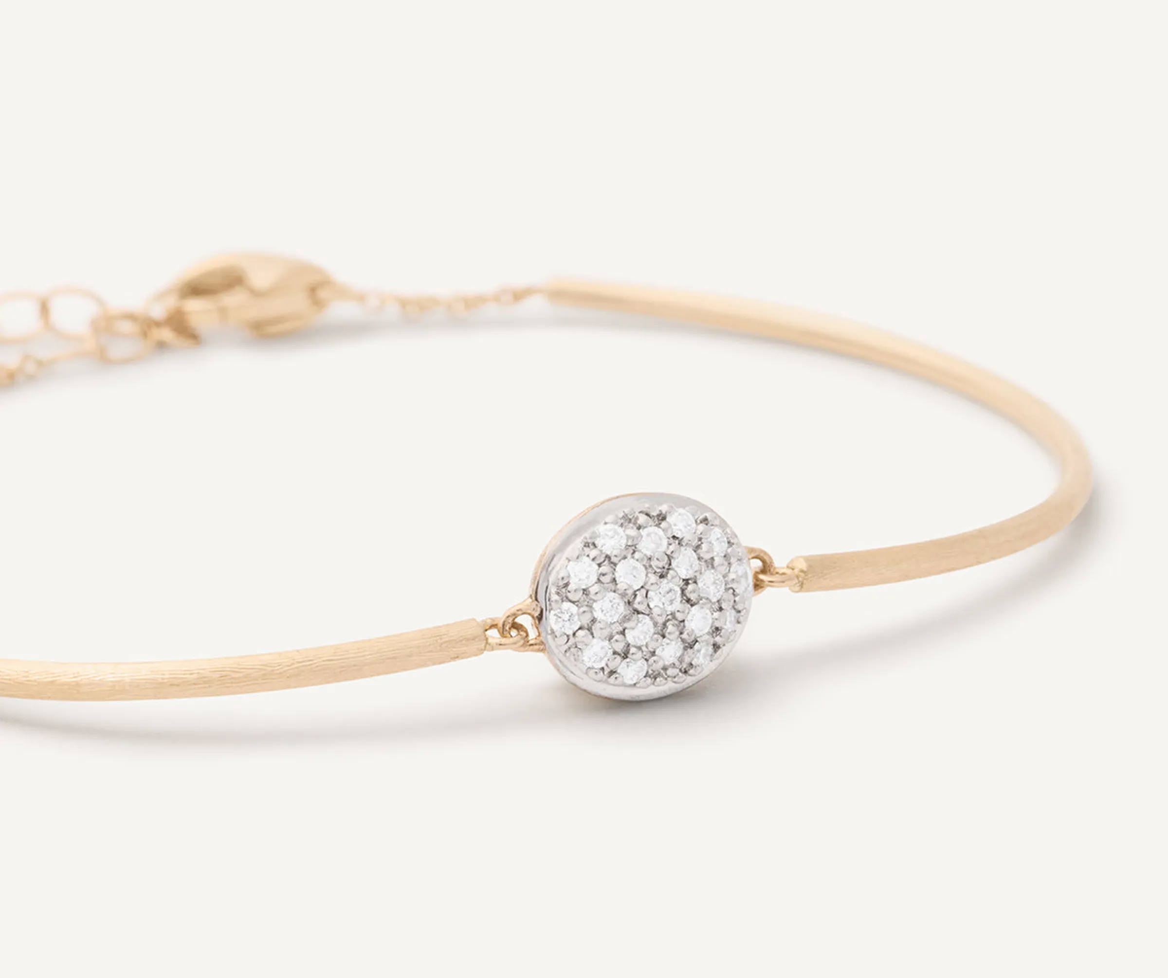 Bracelets-Marco Bicego 18K Yellow Gold Semi-Rigid Bracelet With Diamonds Yellowgold