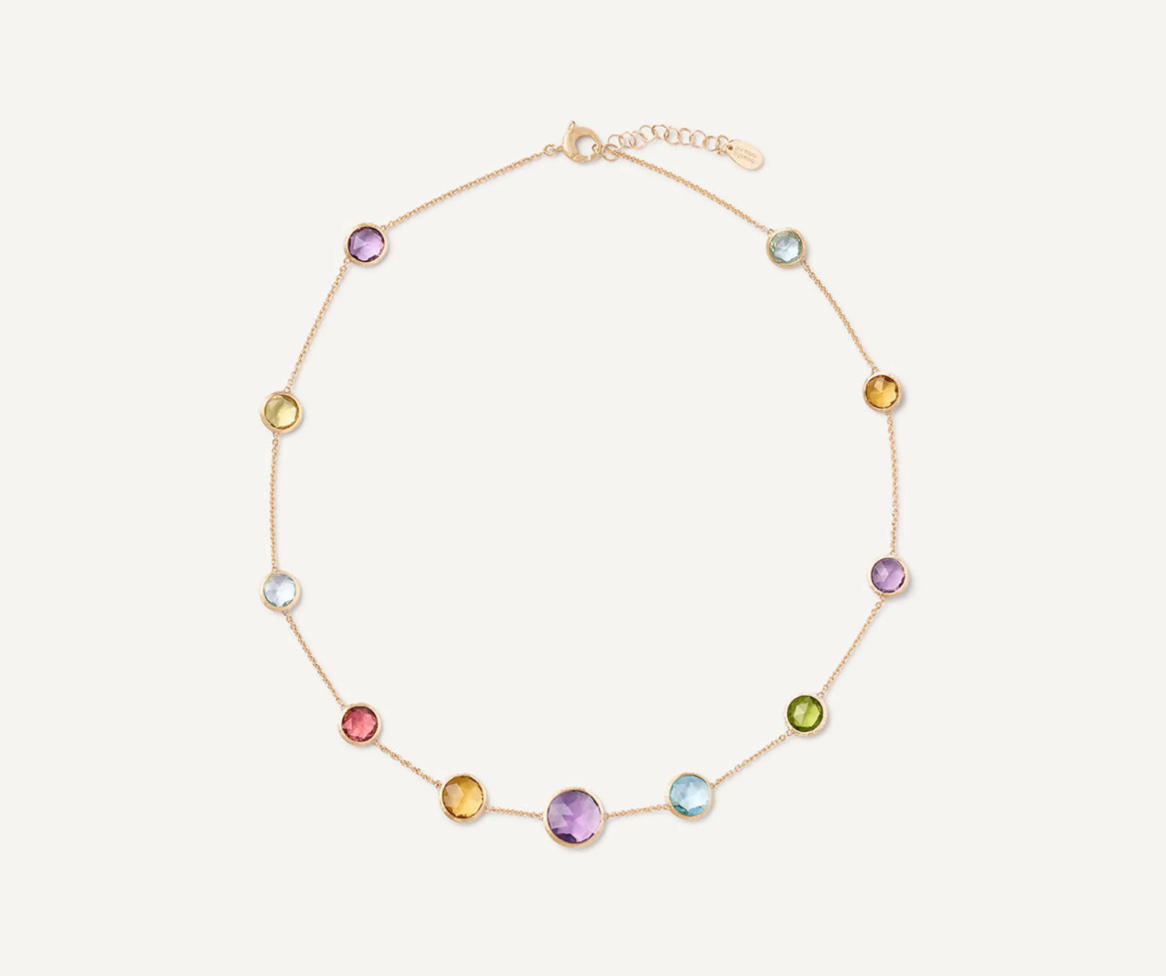 Necklaces-Marco Bicego 18K Yellow Gold Short Gemstone Necklace Yellowgold