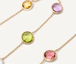 Necklaces-Marco Bicego 18K Yellow Gold Short Gemstone Necklace Yellowgold