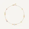 Necklaces-Marco Bicego 18K Yellow Gold Short Mixed Gemstone Necklace Yellowgold