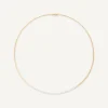Necklaces-Marco Bicego 18K Yellow Gold Single Strand Coil Collar With Diamond Bar Yellowgold