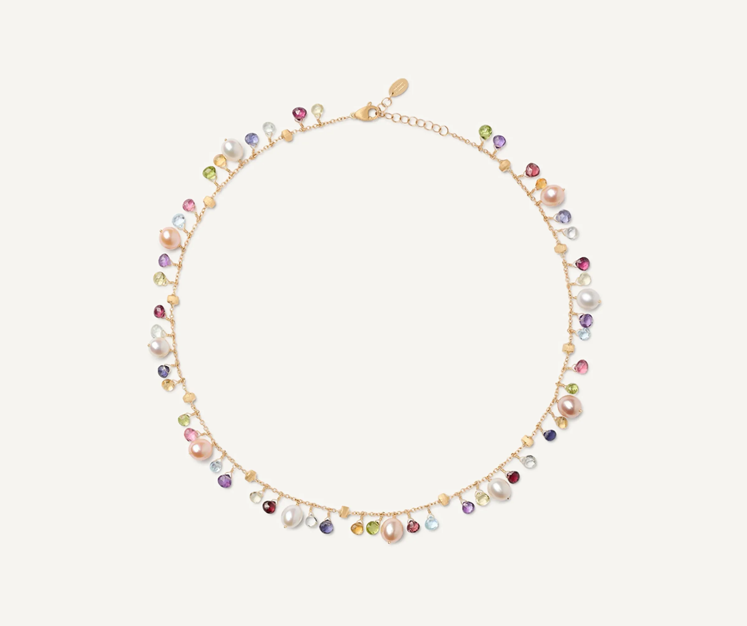 Necklaces-Marco Bicego 18K Yellow Gold Single-Strand Gemstone Necklace With Freshwater Pearls Yellowgold