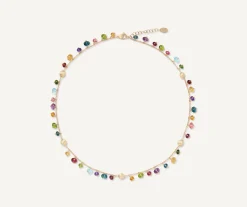 Necklaces-Marco Bicego 18K Yellow Gold Single-Strand Mixed Gemstone Necklace Yellowgold