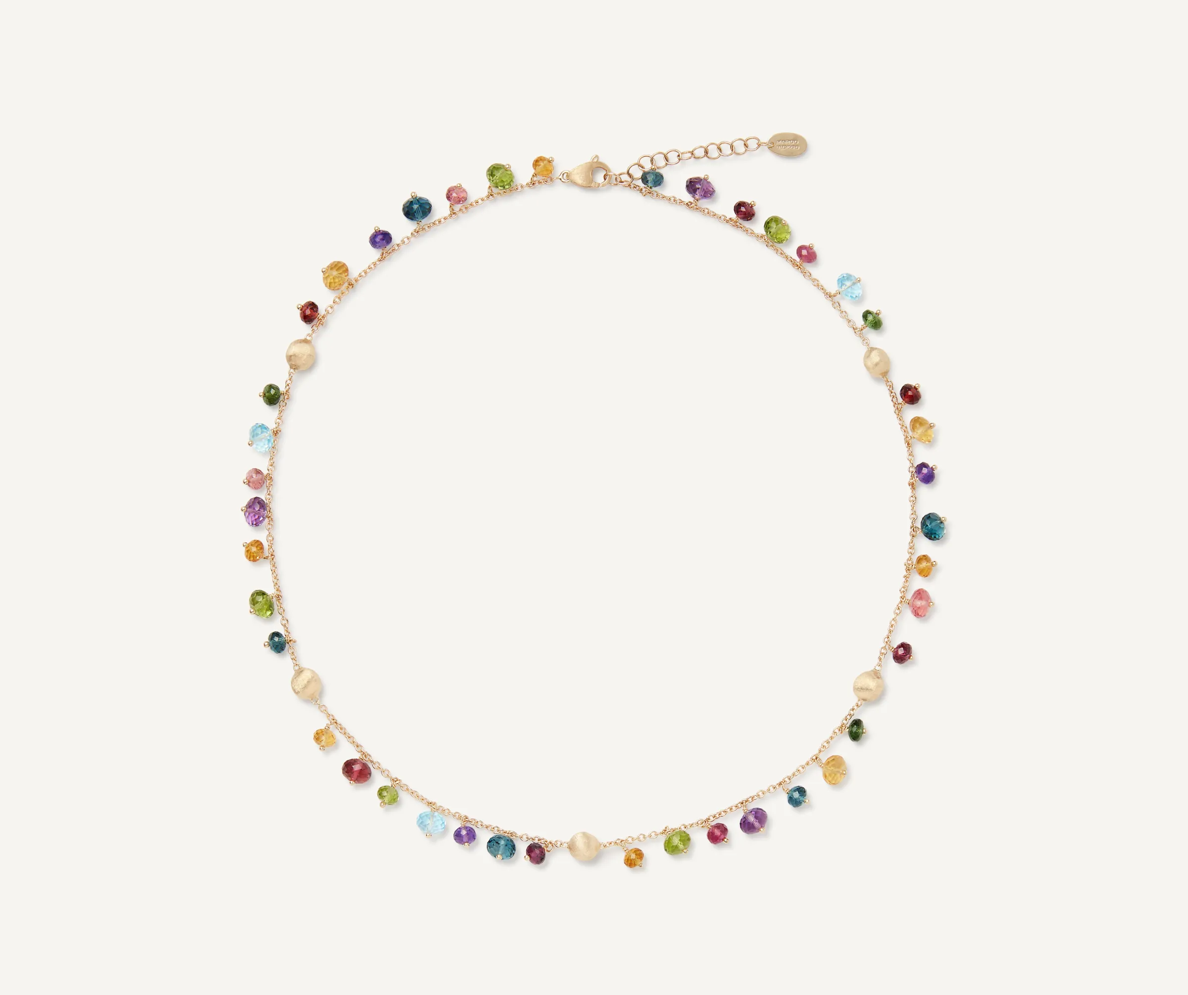 Necklaces-Marco Bicego 18K Yellow Gold Single-Strand Mixed Gemstone Necklace Yellowgold