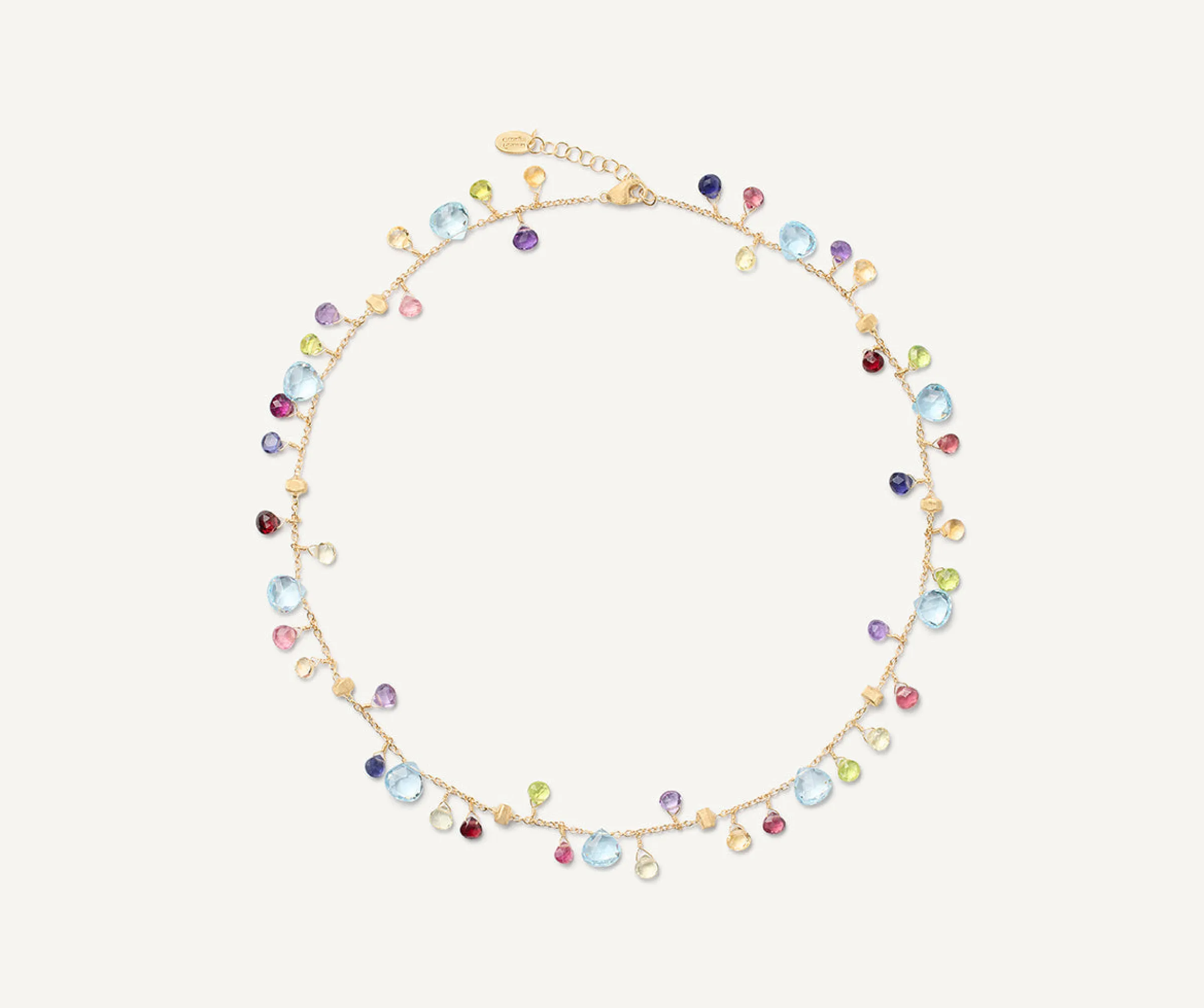 Necklaces-Marco Bicego 18K Yellow Gold Single-Strand Gemstone Necklace, Topaz Accents Yellowgold