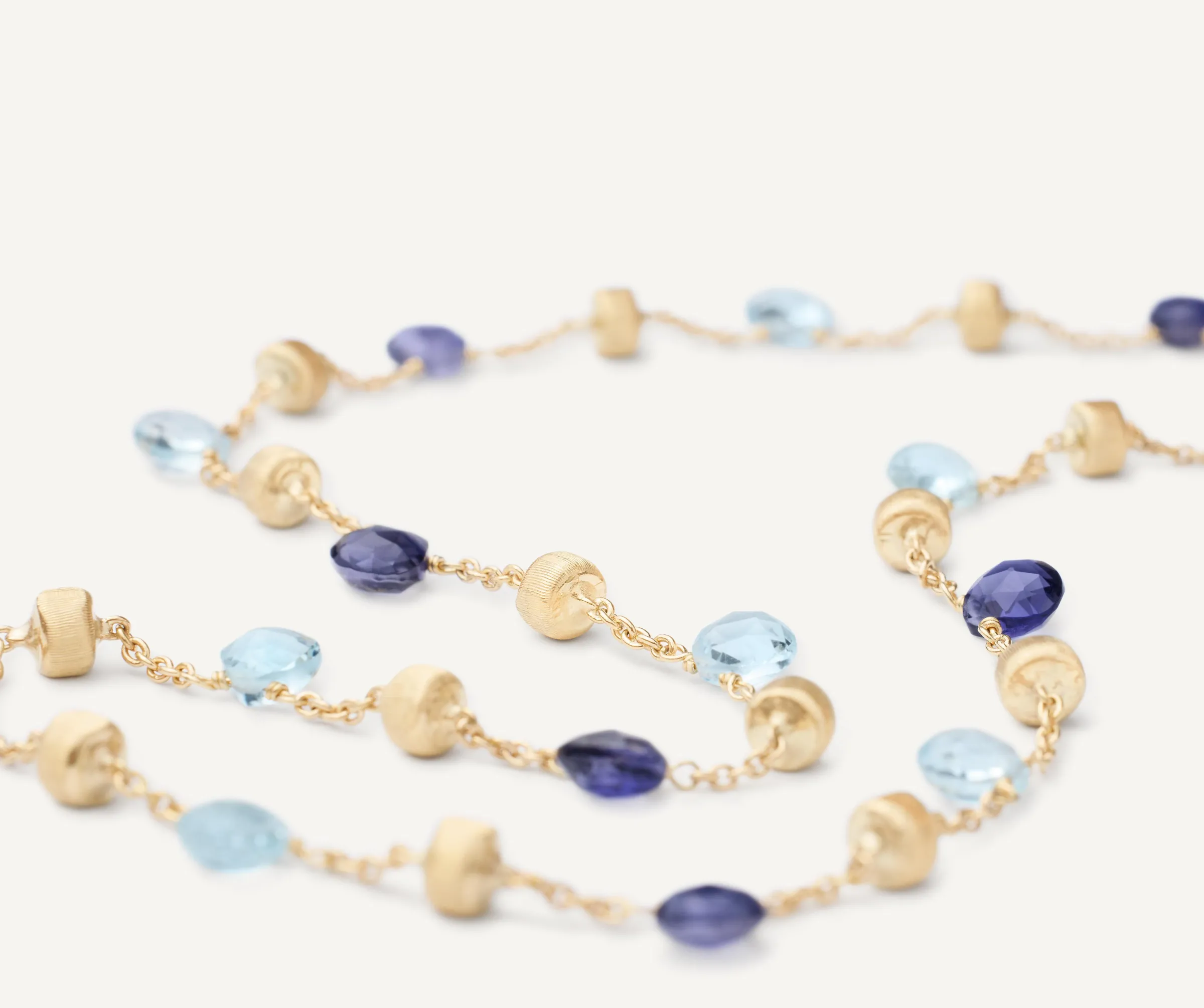 Necklaces-Marco Bicego 18K Yellow Gold Single-Strand Topaz u0026 Iolite Necklace Yellowgold
