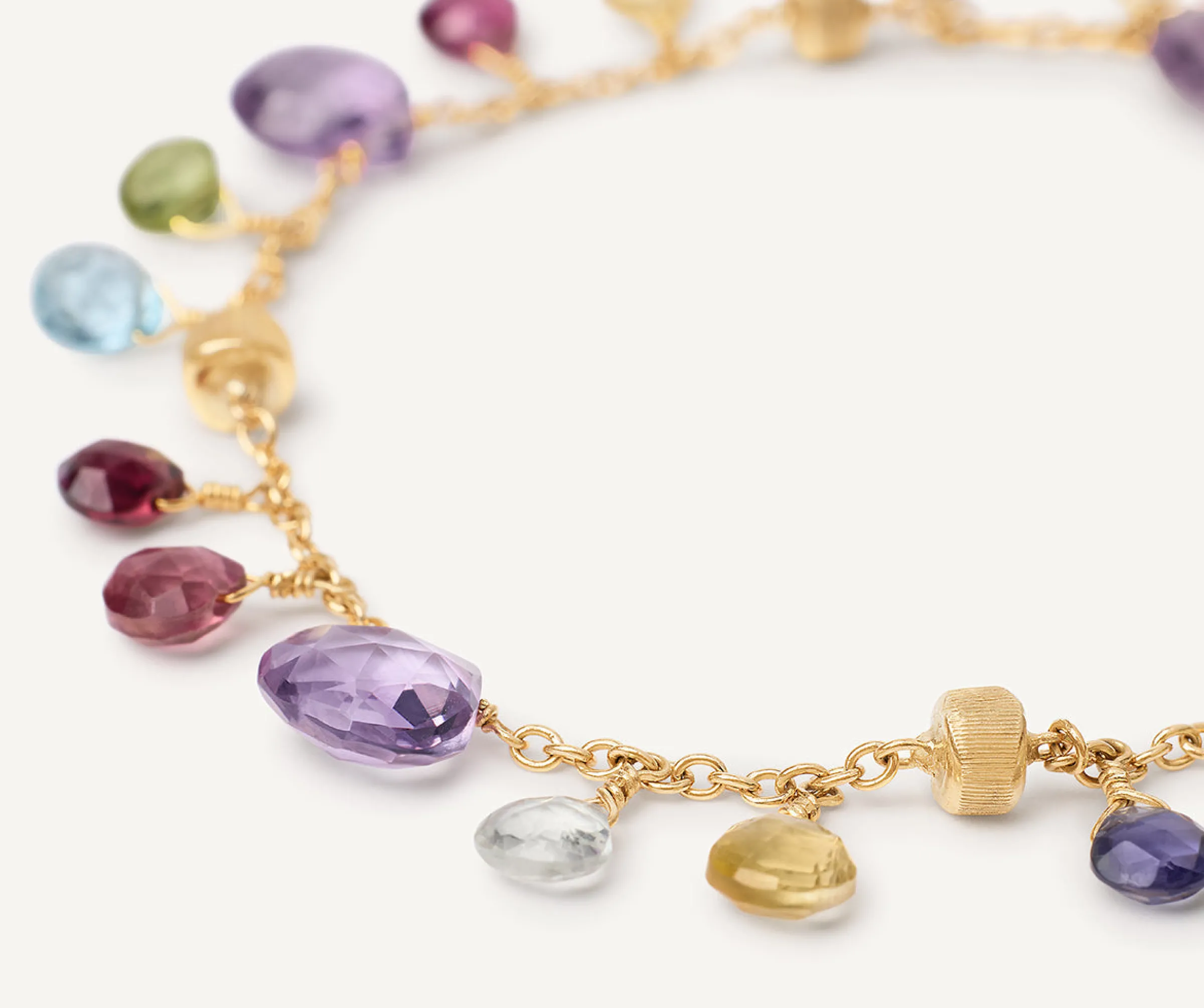 Bracelets-Marco Bicego 18K Yellow Gold Single-Strand Gemstone Bracelet, Amethyst Accents Yellowgold