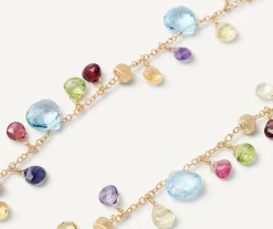 Necklaces-Marco Bicego 18K Yellow Gold Single-Strand Gemstone Necklace, Topaz Accents Yellowgold
