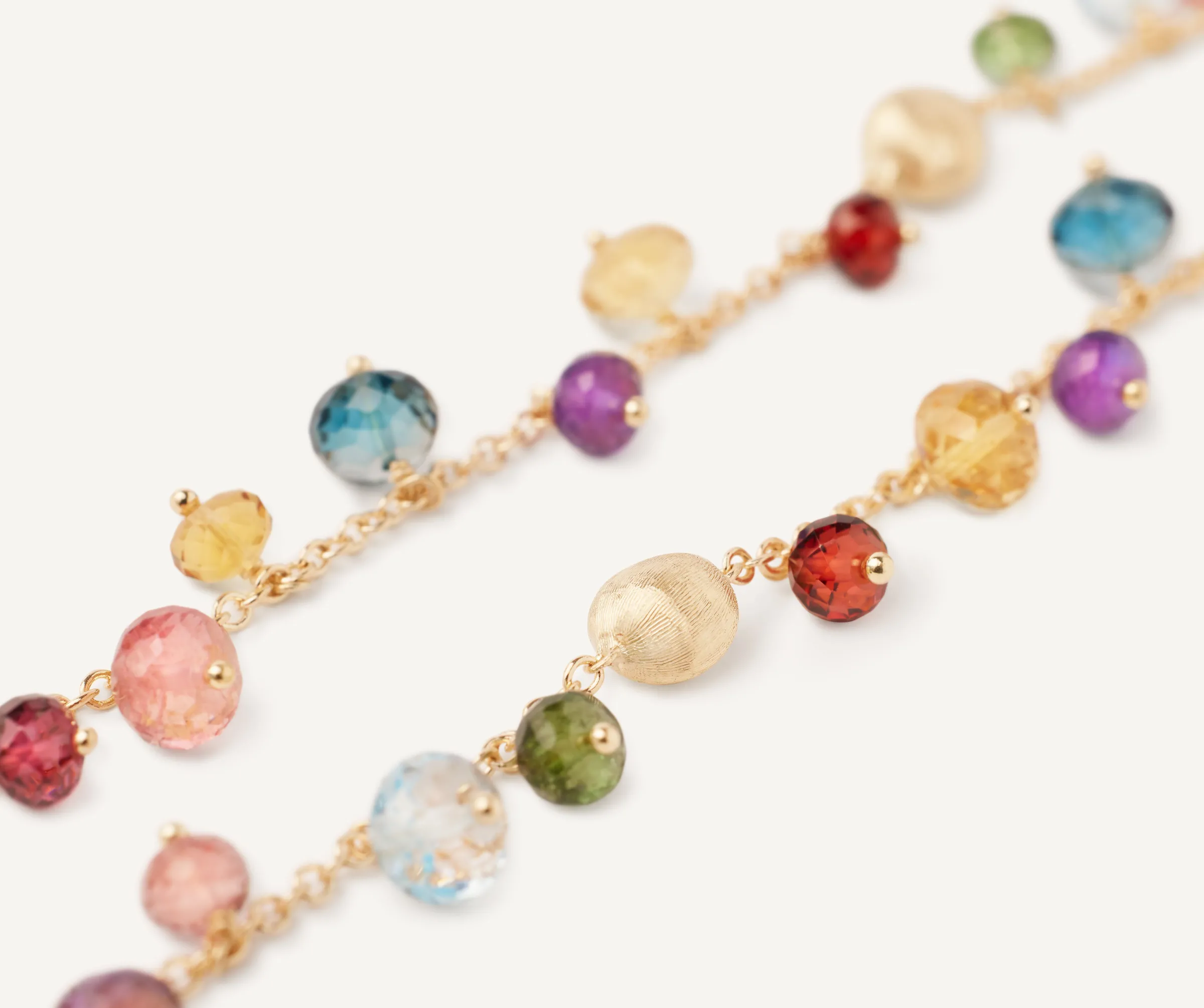 Necklaces-Marco Bicego 18K Yellow Gold Single-Strand Mixed Gemstone Necklace Yellowgold