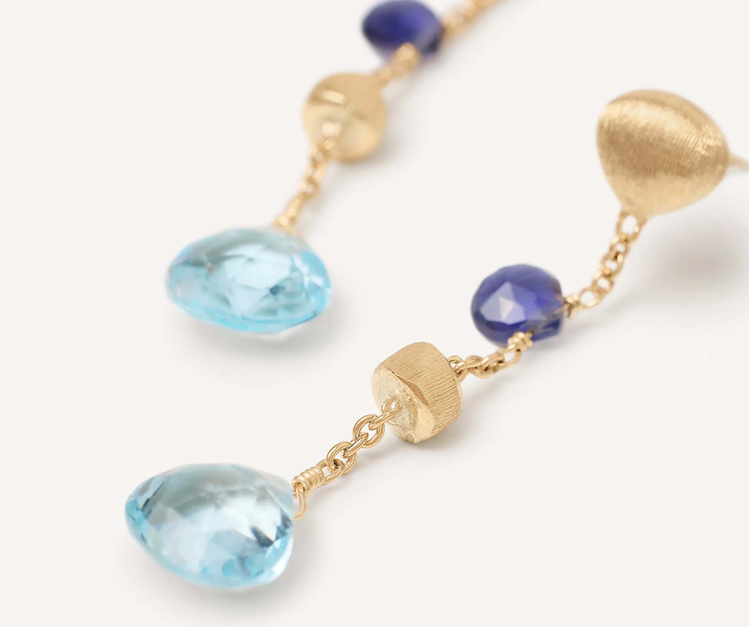 Earrings-Marco Bicego 18K Yellow Gold Single-Strand Topaz u0026 Iolite Earrings Yellowgold