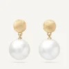 Earrings-Marco Bicego 18K Yellow Gold Small Pearl Drop Earrings Yellowgold