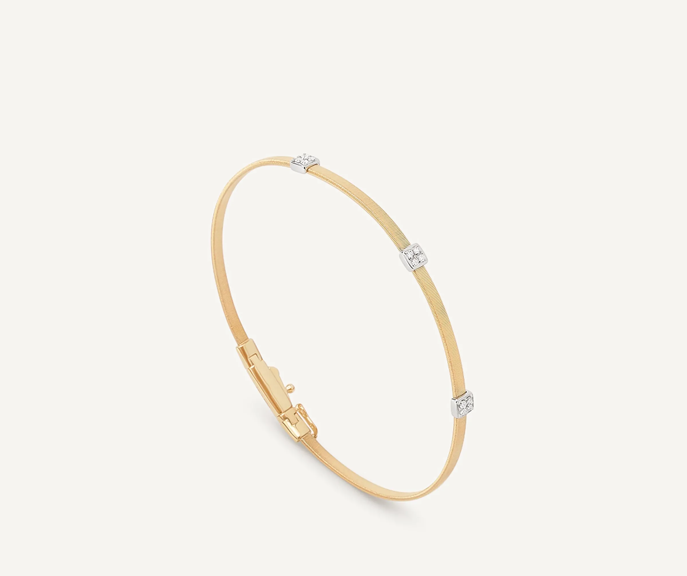 Bracelets-Marco Bicego 18K Yellow Gold Small Stackable Bracelet With Diamonds Yellowgold