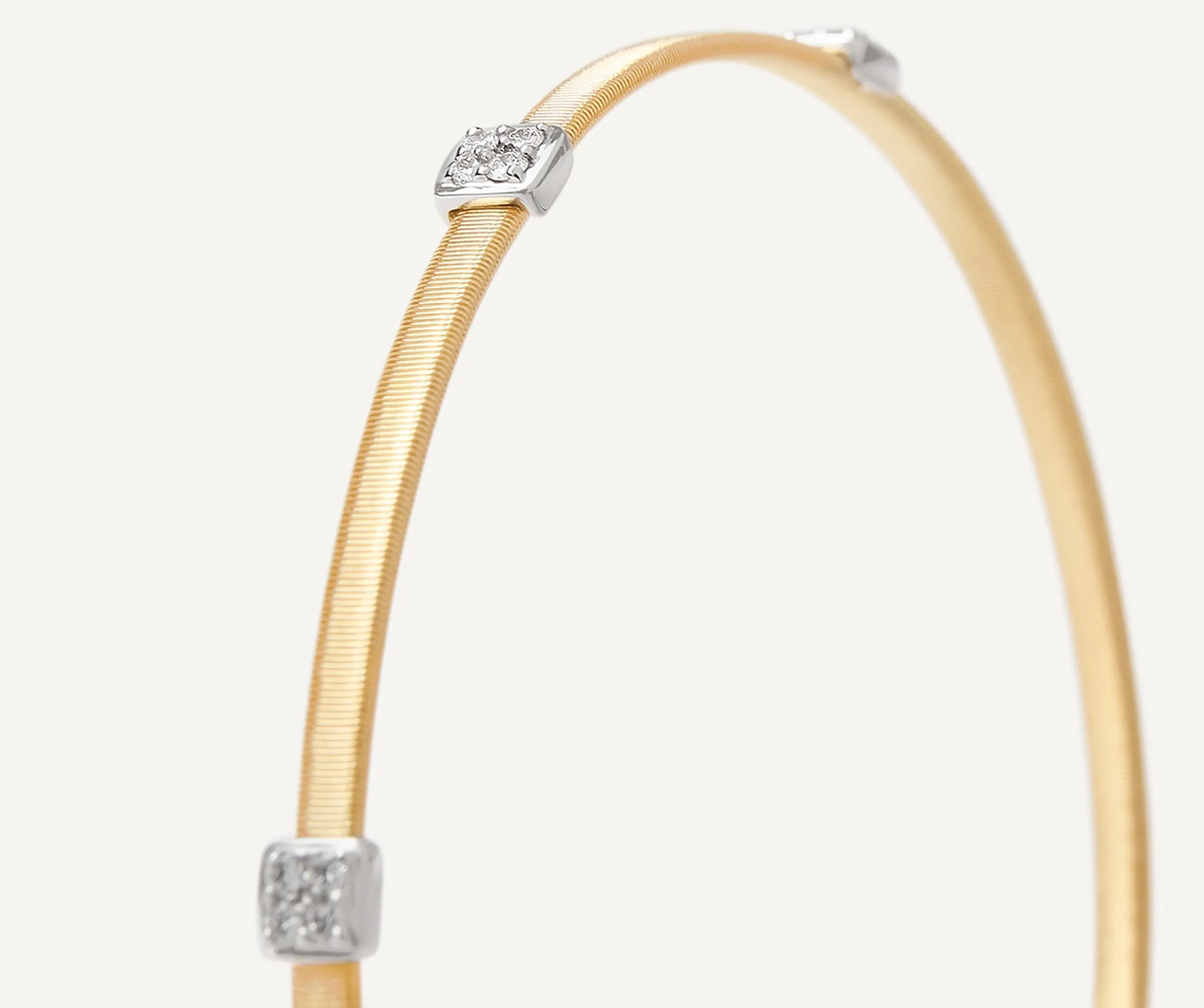 Bracelets-Marco Bicego 18K Yellow Gold Small Stackable Bracelet With Diamonds Yellowgold