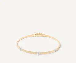 Bracelets-Marco Bicego 18K Yellow Gold Small Stackable Bracelet With Diamonds Yellowgold