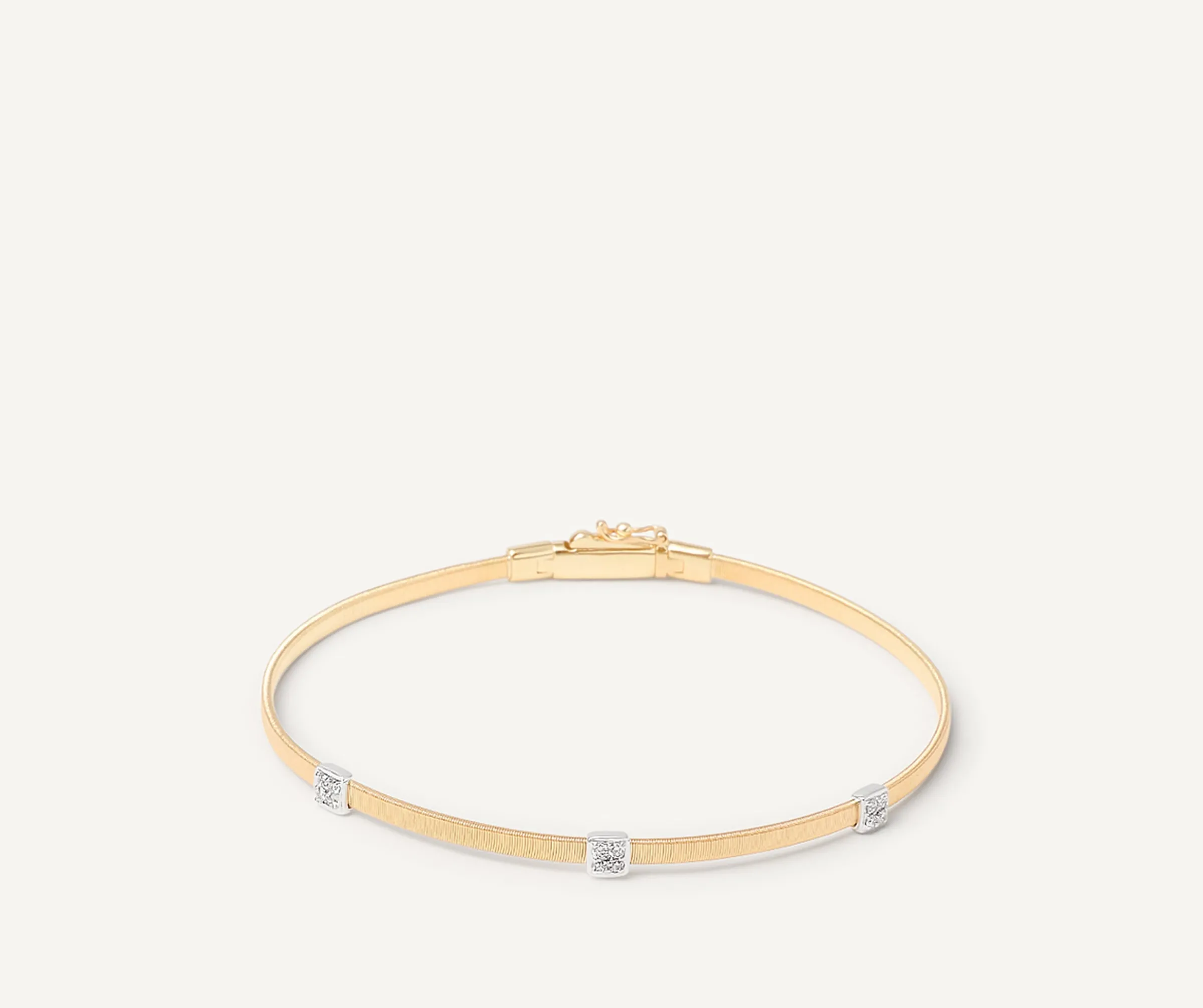 Bracelets-Marco Bicego 18K Yellow Gold Small Stackable Bracelet With Diamonds Yellowgold