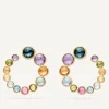 Earrings-Marco Bicego 18K Yellow Gold Statement Gemstone Wrap Hoops Yellowgold