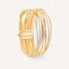 Bracelets-Marco Bicego 18K Yellow Gold 9-Strand Bangle With Diamond Bars Yellowgold