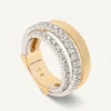 Rings-Marco Bicego 18K Yellow Gold 4-Strand Coil Ring With 2 Diamond Pavé Bands Yellowgold