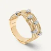 Rings-Marco Bicego 18K Yellow Gold 5-Strand Coil Ring With Diamonds Stations Yellowgold