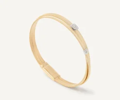 Bracelets-Marco Bicego 18K Yellow Gold 2-Strand Coil Bracelet With Diamonds Yellowgold