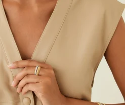 Rings-Marco Bicego 18K Yellow Gold 4-Strand Coil Ring With Diamond Pavé Band Yellowgold