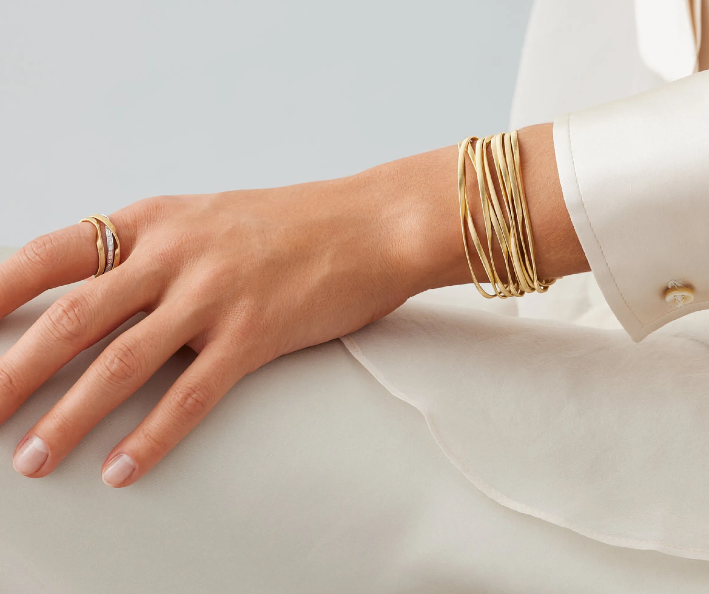 Bracelets-Marco Bicego 18K Yellow Gold 9-Strand Coil Bracelet Yellowgold