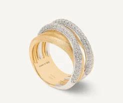 Rings-Marco Bicego 18K Yellow Gold 5-Strand Diamond Stackable Ring Yellowgold